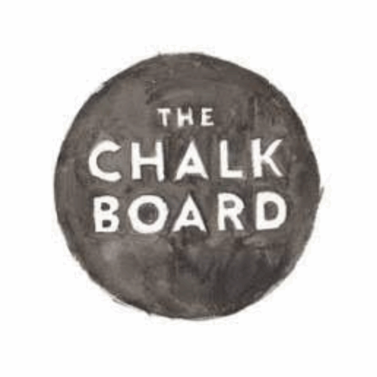 The Chalk Board text logo